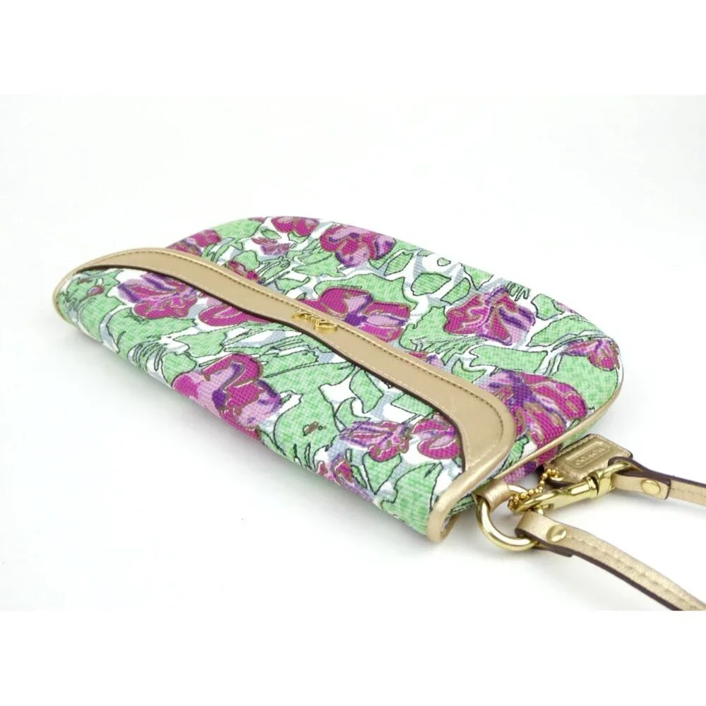 Coach Ashley Iris‎ Floral Flap Wristlet